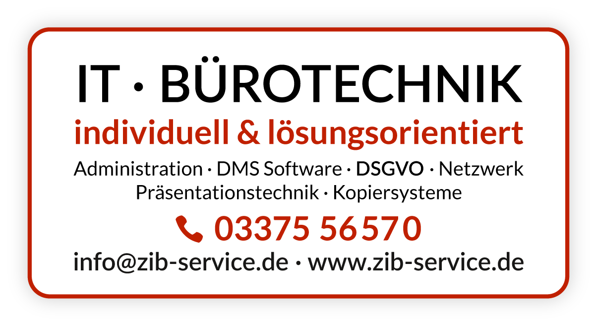 ZIB-Service – Administration, DMS-Software, DSGVO, Netzwerk